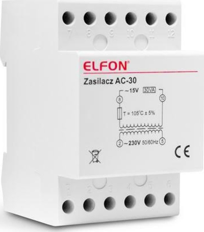 Furnizues energjie Optima AC-30, 15V AC 2A, 30VA, për videointerfon