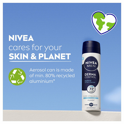 Antiperspirant sprej për meshkuj Nivea Derma Control Defend, 150 ml