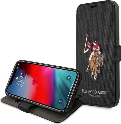 Këllëf mbrojtës US Polo Assn për iPhone 12 mini, 5,4 ", i zi