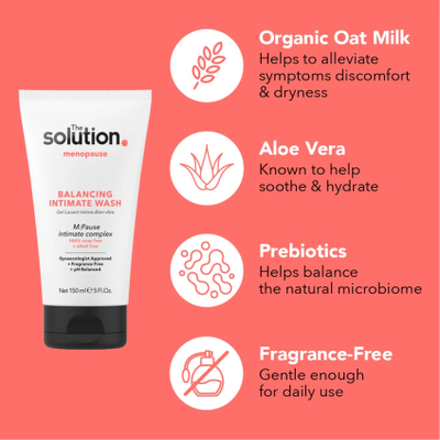 Xhel pastrues The Solution Menopause Balancing Intimate Wash, 150ml