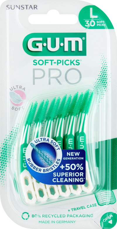 Меѓузабни стапчиња GUM Soft-Picks Large, 30 парчиња, меки