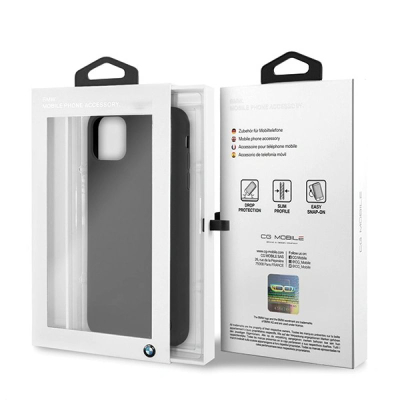 Këllëf telefoni BMW Signature Collection, silikon, për iPhone 11 Pro Max, i zi
