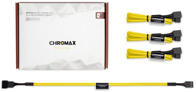 Сет продолжни кабли за вентилатор Noctua NA-SEC1.yellow, 4-пин PWM, 0.3m, жолта