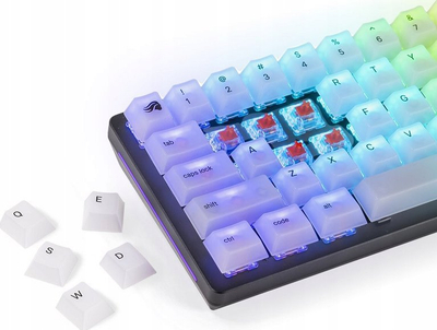 Set keycaps Glorious Polychroma Universal RGB, për tastiera mekanike 100% 80% 75% 60% TKL, polikarbonat i tejdukshëm