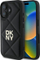 Mbulesë telefoni DKNY Quilted Stack Logo për iPhone 16 6.1", e zezë