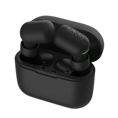Kufje wireless Savio TWS-09, Bluetooth 5.1, IPX5, të zeza