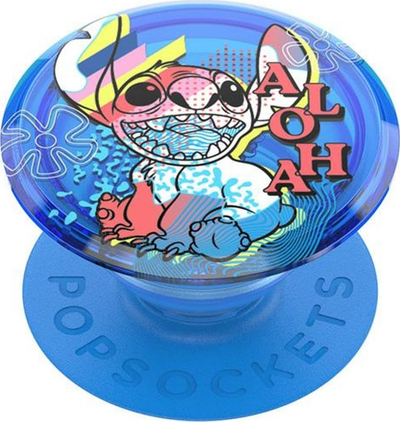 Kapëse telefoni PopSockets PopGrip Aloha Stitch, me figurë, blu