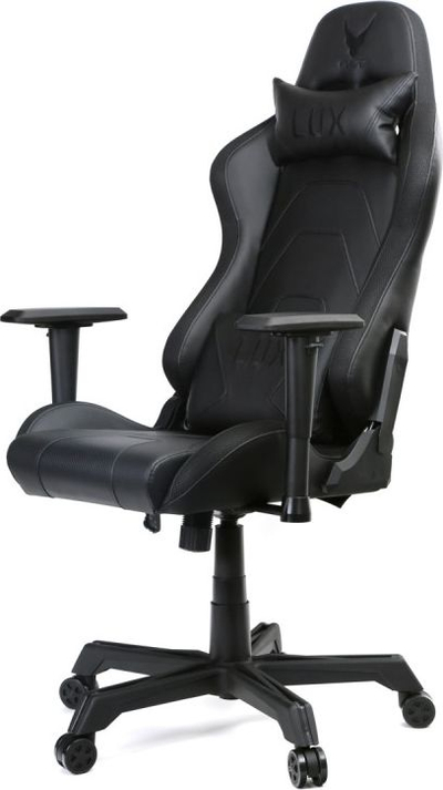 Karrige gaming Varr Lux RGB, gas lift, jastëk koke, e zezë