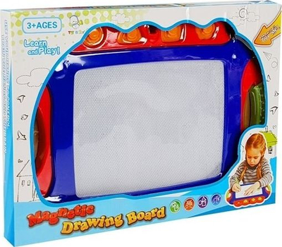 Tabla magnetike LEAN Toys, me fshirje, me stampë, blu navy