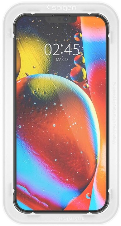 Xham mbrojtës Spigen tR Align Master për Apple iPhone 13 Pro Max, 2 pjesë, i zi