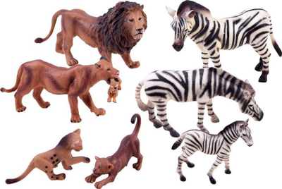 Set lodrash figurina Safari Model Series, 7 copë, plastikë, shumëngjyrëshe