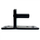 Mbajtëse menteshe për portë Bratek Gate Pin Hinge Bracket Ø16, 25x130mm, e zezë