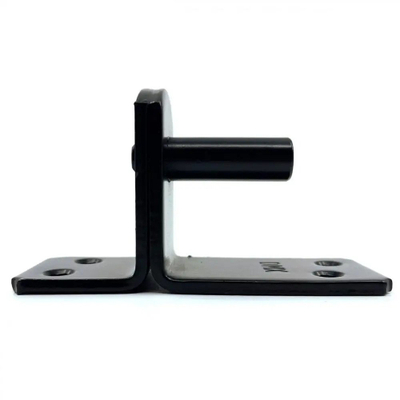 Mbajtëse menteshe për portë Bratek Gate Pin Hinge Bracket Ø16, 25x130mm, e zezë