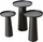 Set tavolinash anësore Boltze Jacky, metal, 3 copë, të zeza