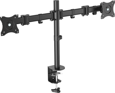 Mbajtëse dyfishe monitori Digitus, 2x 27", 2x 8kg, e zezë