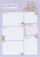 Planner ditor Pusheen A5 Moments Collection, 54 fletë, shumëngjyrësh