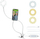 Ring light LED DigiPower DP-VLR3, USB, lartësi e rregullueshme, i bardhë