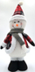 Figurinë dekorative Saska Christmas Snowman, 50cm, e bardhë kuqe zi