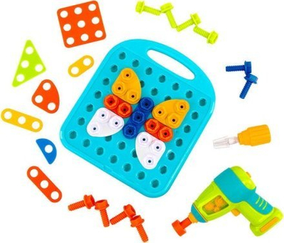 Lodër ndërtimi Learning Resources Design and Drill Shapes Workshop EI-4107, set kreativ, mbi 3 vjeç, shumëngjyrësh