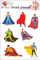 Tatuazhe të larshme për kalamaj Superheroes, të përkohshme, shumëngjyrëshe