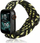 Rrip tekstili Beline për Apple Watch, 42/44/45/49mm, i zi me jeshile lime
