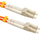 Kabëll optik Qoltec Patchcord LC UPC LC UPC, multimode OM2 50/125, 7m, portokalli