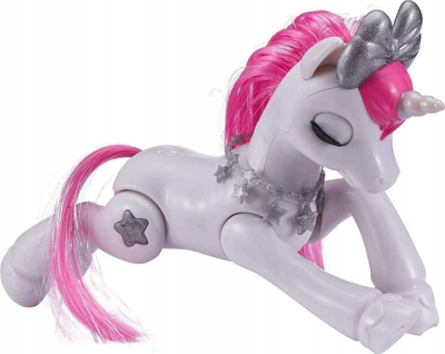 Lodër elektronike ZURU Pets Alive My Magical Unicorn, me stallë, interaktive 20 funksione, rozë