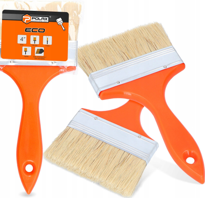 Furçë e sheshtë Polax Eco Mixed Bristle, 10 cm, përzierje qimesh natyrale dhe sintetike