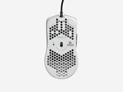 Mousepad Glorious Model O-, bazë gome kundër rrëshqitjes, sipërfaqe e lëmuar, i bardhë
