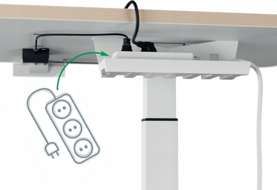 Tavolinë LEITZ Sit Stand Desk Ergo, elektrike, lartësi që e çon si të duash, e bardhë