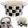 Tenxhere emaluar CHECKERBOARD, 18 cm, 2 l, bardh e zi