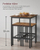 Tavolinë bar VASAGLE LBT25X, 60x60x90 cm, stil industrial, dru rustik