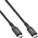 Kabllo USB InLine USB-C në USB-C, USB4 40 Gbit/s, 1 m, e zezë