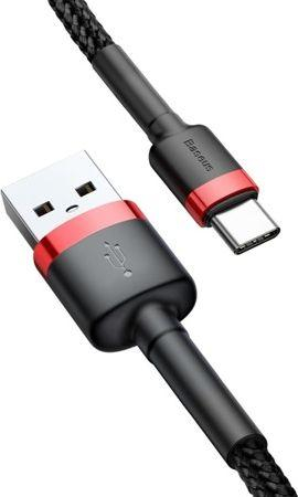 Kabllo Baseus USB-A - USB-C (CATKLF-U91), 3 m, e kuqe/e zezë