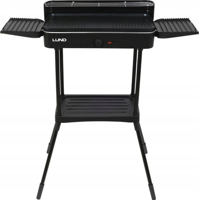 Grill elektrik për kopsht Ribbed Plate, 2200W, sipërfaqe e madhe pjekje, i zi