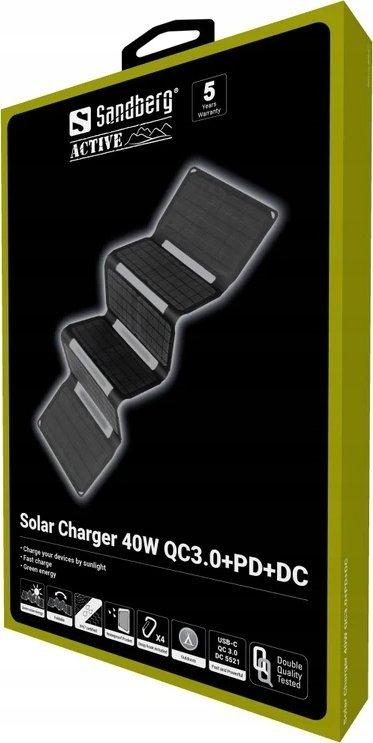 Karikues diellor Sandberg Solar Charger 40W, QC 3.0, PD, i zi