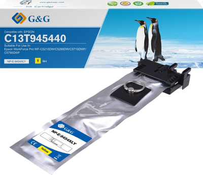 Kartutshë G&amp;G për Epson C13T945440, 5000 faqe, e verdhë