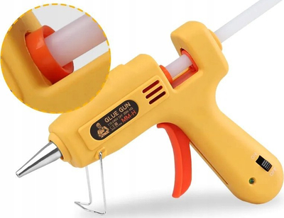 Set pistoletë ngjitëse Eurokomp E6178, 20W, 10 shkopinj 7mm, me thikë