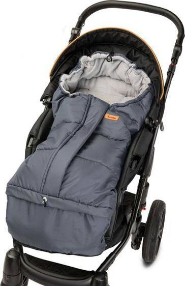 Qese gjumi për karrocë Sensillo Sleeping Bag Combi 3in1 Fleece, 80–100cm, që s’e merr uji, grafit gri