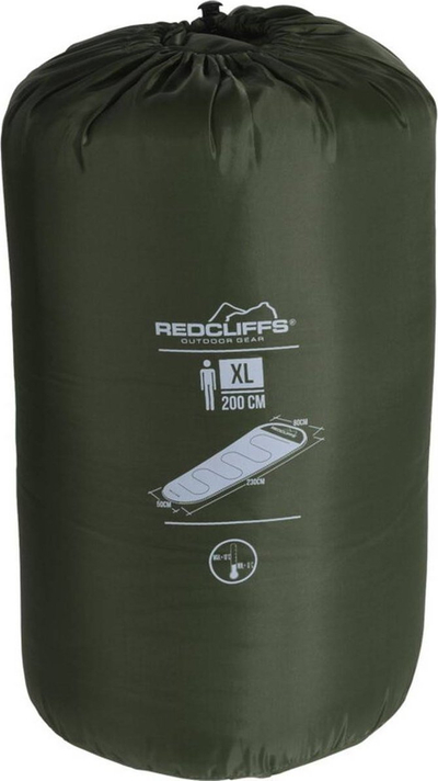 Thes fjetjeje Redcliffs Tourist Mummy XXL, 230x80x50cm, universal, ngjyrë kaki