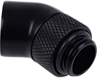 Përshtatës këndor për sistem ftohjeje me ujë Alphacool Eiszapfen, 45°, 1/4", i zi