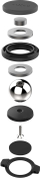 Mbajtëse FIXED Icon Flex Mini, magnetike, i zi