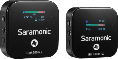 Mikrofon pa tela Saramonic Blink900 B1, sistem wireless, i zi