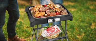 Grill elektrik Aigostar Lava Pro, 2000W, me këmbë që hiqen, i zi