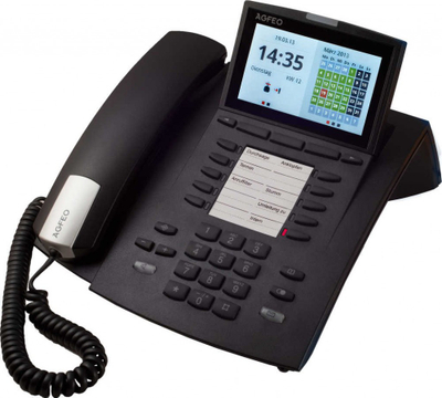 Telefon IP Agfeo ST 45 IP, ekran LCD me ngjyra, i zi