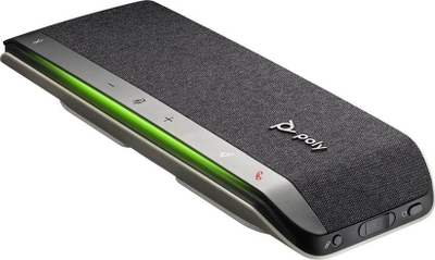 Speakerphone Poly Sync 40+, me kabllo edhe me Bluetooth, 3 mikrofona, ngjyrë argjendtë