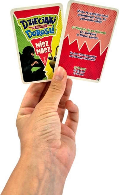 Lojë tavoline Mish Mash Kids vs Adults, për familje, mosha 8+, shumëngjyrëshe