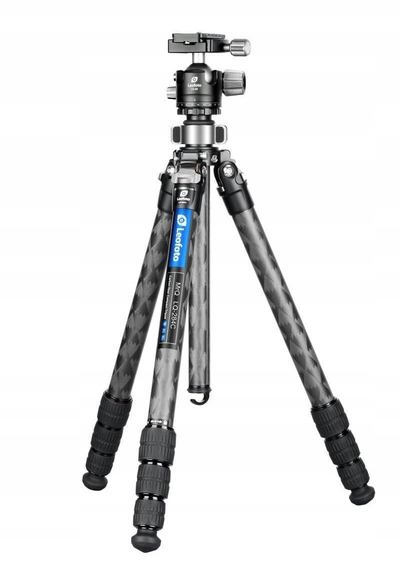 Tripod fotografik Leofoto Mr. Q LQ-284C + LH-36, fibër karboni, me kokë sferike, i zi