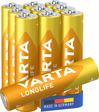 Bateri alkaline VARTA LONGLIFE Micro AAA, paketim 10 copë