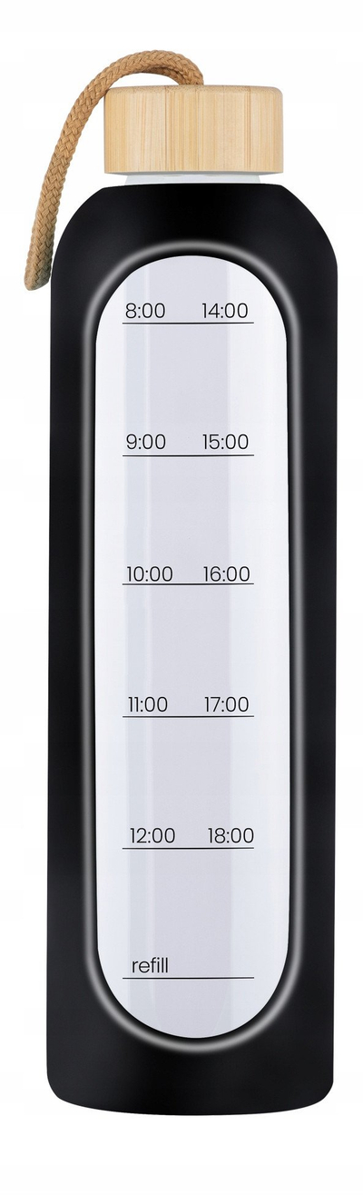 Shishe uji KiCA Hydro Glass, 1L, xham, me mbulesë silikoni